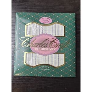 Charles Craft WASTE CANVAS Cross Stitch Fabric 14 Count 12x18 Cotton New Sealed